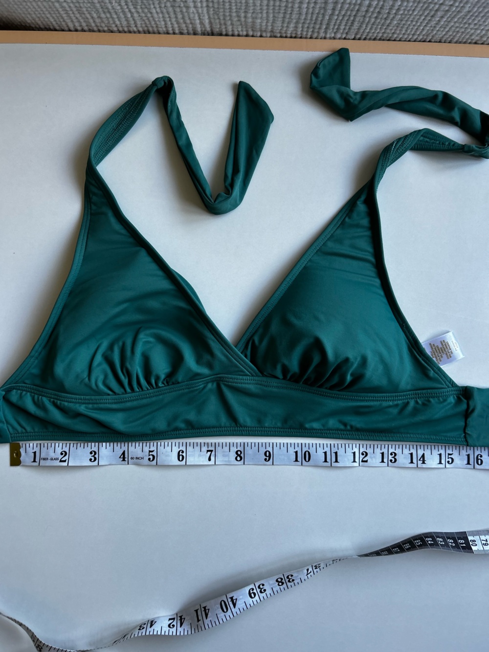 Anne Cole Bikini SET Halter Top Skirt Bottom Teal Green Size Large - Picture 4 of 14
